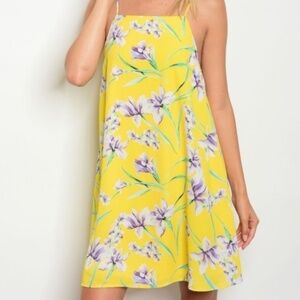 Peach Love California Yellow Floral Dress